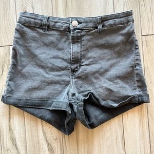 Black jean shorts